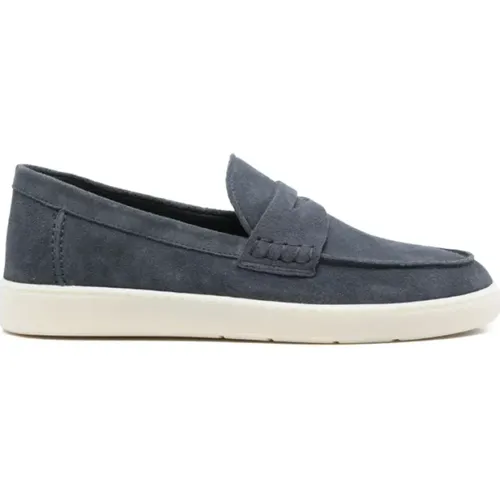 Loafers, male, , Size: 10 1/2 US Suede Moccasins Flat Shoes - Hogan - Modalova