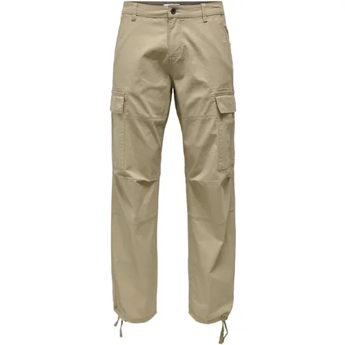 Straight Trousers, male, , Size: W30 L32 Casual Chino Pants - Only & Sons - Modalova