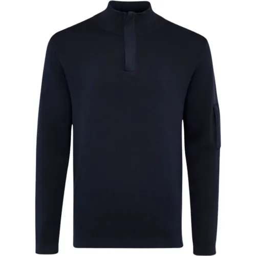 Turtle Zip Pullover Dunkelblau , Herren, Größe: 2XL - Genti - Modalova