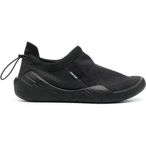 Schwarze Slip-On Sneaker mit Verstellbarer Schnürung , Herren, Größe: 42 EU - Stone Island - Modalova