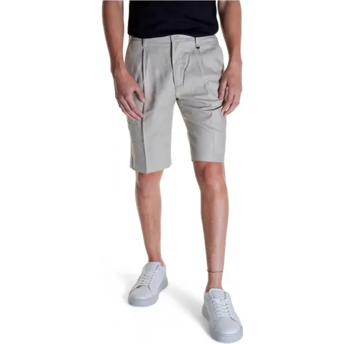 Leinenmischung Zip Shorts , Herren, Größe: 2XL - Antony Morato - Modalova