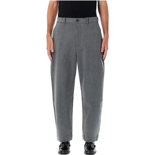 Grey Marl Tapered Trousers , male, Sizes: XL, L - Studio Nicholson - Modalova