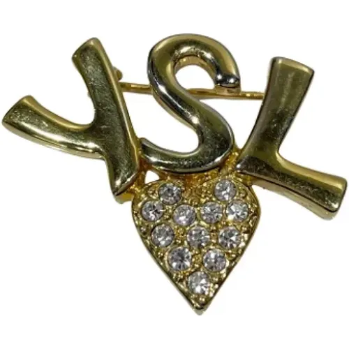 Pre-owned Jewellery, female, , Size: ONE SIZE Pre-owned Metal brooches - Yves Saint Laurent Vintage - Modalova