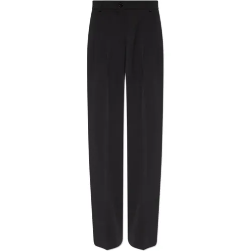 Wool pleat-front Trousers , female, Sizes: XS, M, S - Dolce & Gabbana - Modalova