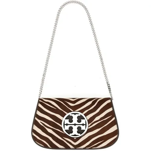 Leather Clutch Made in China , female, Sizes: ONE SIZE - TORY BURCH - Modalova