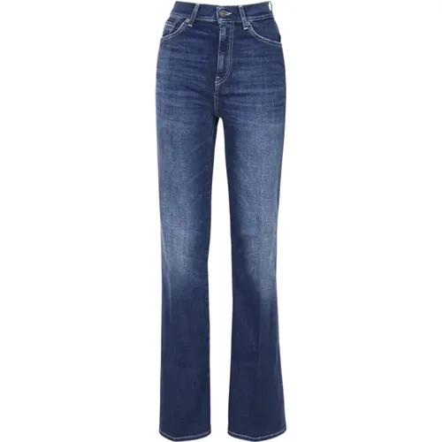 Denim Baumwoll Jeans Reißverschluss Knopfverschluss , Damen, Größe: W26 - Dondup - Modalova