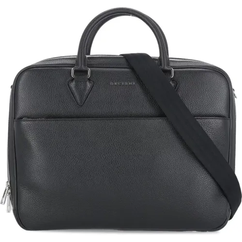 Laptop Bags & Cases, male, , Size: ONE SIZE leather handle bag for man - Orciani - Modalova