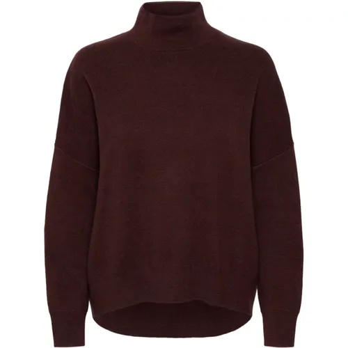 Gestreifter Rollkragenpullover Braun Puce - InWear - Modalova