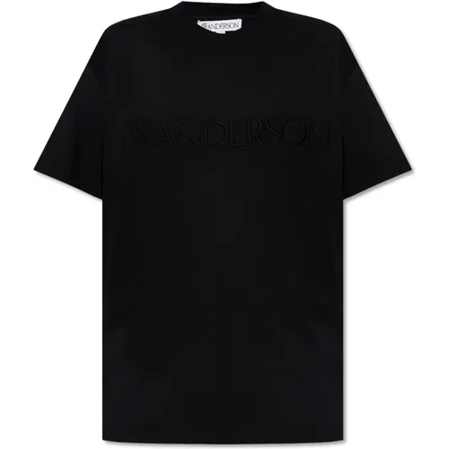 T-Shirt mit Logo , Damen, Größe: XL - JW Anderson - Modalova