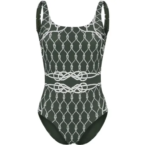 Sea Clothing White Knot Print Sleeveless Swimsuit , female, Sizes: L - TORY BURCH - Modalova
