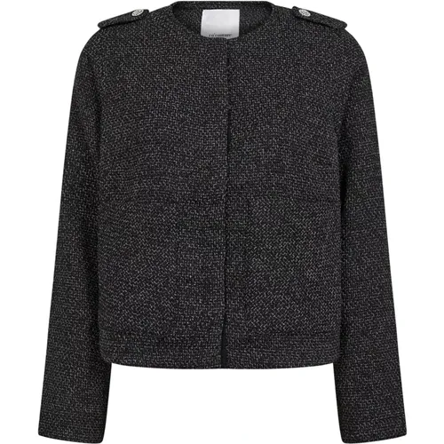 Stylish Boucle Jacket with Long Sleeves and Front Pockets , female, Sizes: XL - Co'Couture - Modalova