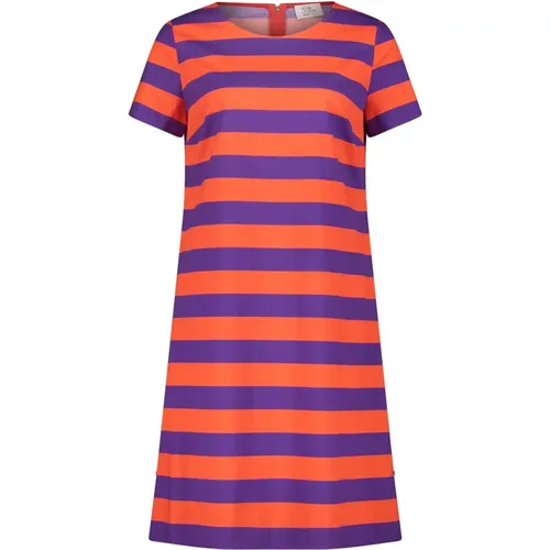 Gestreiftes Color-Blocking Kleid mit Reißverschluss , Damen, Größe: S - Vera Mont - Modalova