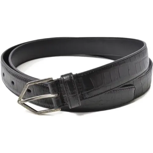 Pre-owned Belts, male, , Size: ONE SIZE Pre-owned Leather belts - Yves Saint Laurent Vintage - Modalova