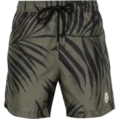 Palm Tree-Print Swim Shorts , male, Sizes: S - Moncler - Modalova