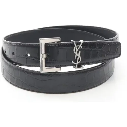 Pre-owned Belts, male, , Size: ONE SIZE Pre-owned Leather belts - Yves Saint Laurent Vintage - Modalova