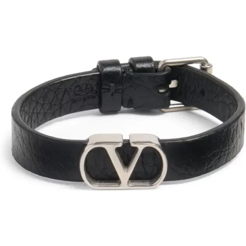 Bracelets, male, , Size: ONE SIZE Bracelet with Vlogo Detail - Valentino Garavani - Modalova