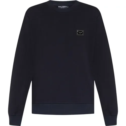Sweatshirt mit Logo , Herren, Größe: S - Dolce & Gabbana - Modalova