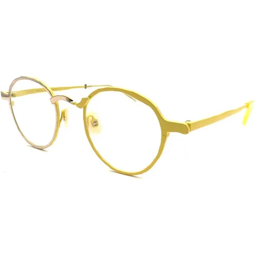 Glasses, female, , Size: 47 MM Metallic Optical Frames for Women - Masahiromaruyama - Modalova