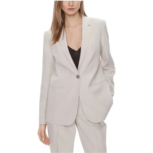 Graue Jacke für Frauen , Damen, Größe: M - Calvin Klein - Modalova