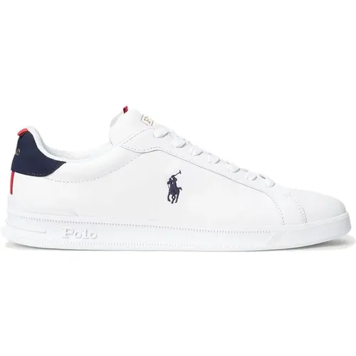 Sneakers, male, , Size: 12 US Heritage Court 2 Leather Sneakers - Polo Ralph Lauren - Modalova