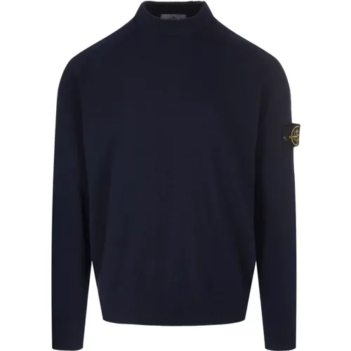 Turtlenecks, male, , Size: 2XL Wool Knit Crew Neck Sweater - Stone Island - Modalova