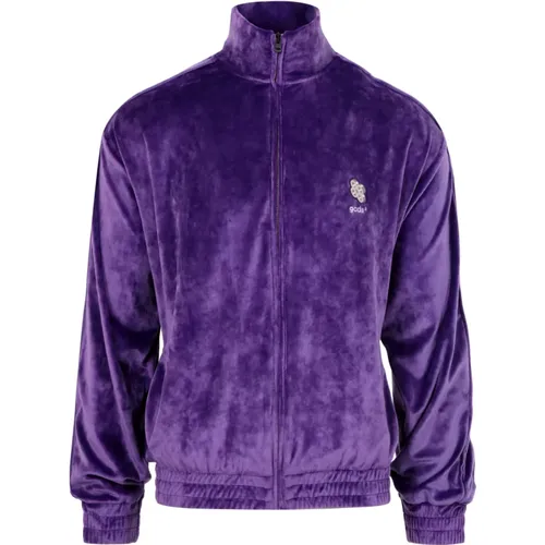 Zip-throughs, male, , Size: S Velvet Zip Jacket - Gcds - Modalova