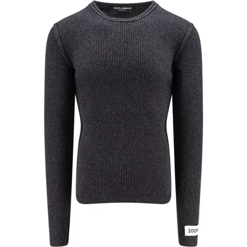 Gerippter Wollpullover , Herren, Größe: XL - Dolce & Gabbana - Modalova