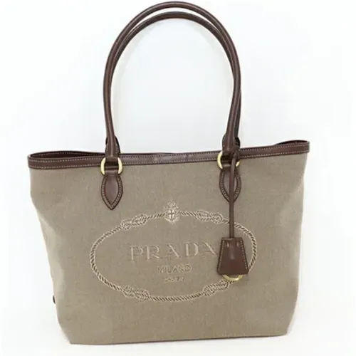 Pre-owned Tote Bags, female, , Size: ONE SIZE Pre-owned Canvas prada-bags - Prada Vintage - Modalova