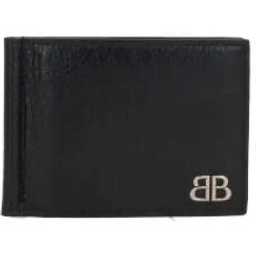 Arena Leather Wallet with Money Clip , male, Sizes: ONE SIZE - Balenciaga - Modalova