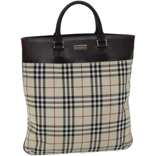 Pre-owned Tote Bags, female, , Size: ONE SIZE Pre-owned Canvas handbags - Burberry Vintage - Modalova