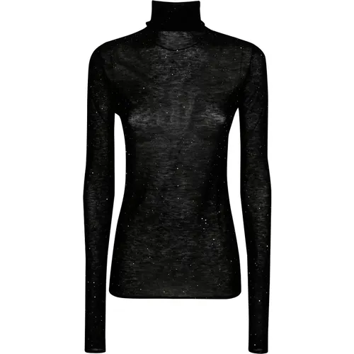 Turtlenecks, female, , Size: M Ultrafine Moss Knit Top - pinko - Modalova