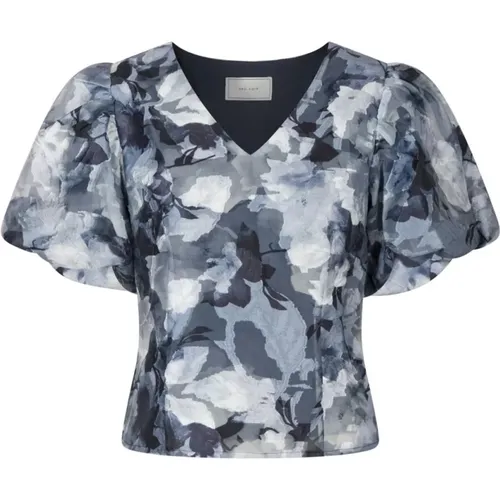 Floral Brocade Statement Blouse , female, Sizes: M, XL, XS - NEO NOIR - Modalova