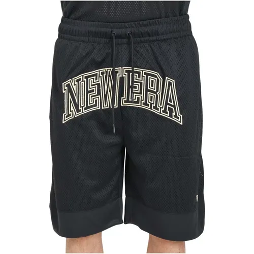 Oversize Schwarze Herrenshorts , Herren, Größe: M - new era - Modalova