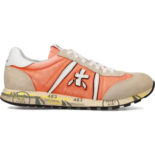 Sneakers, male, , Size: 9 US Vintage Edition Orange Nylon Leather Sneaker - Premiata - Modalova