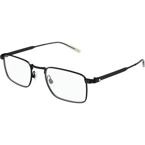 Stilvolle Schwarze Brillenfassungen , unisex, Größe: 54 MM - Montblanc - Modalova