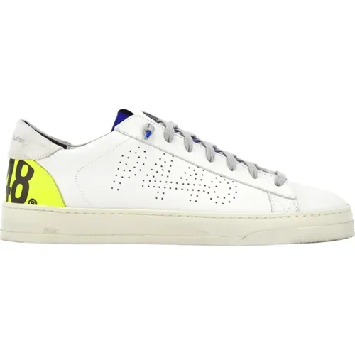 Fluorescent Detail Sneakers , male, Sizes: 8 UK, 9 UK, 6 UK, 7 UK - P448 - Modalova