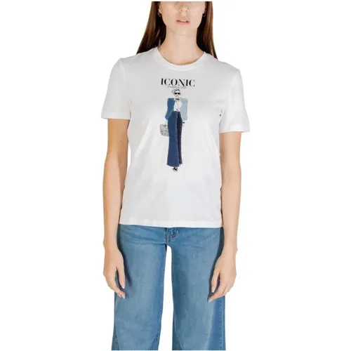 T-Shirts, female, , Size: 2XS Blue Cotton T-Shirt for Women - Only - Modalova