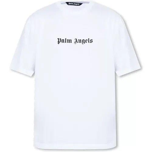 T-Shirts, male, , Size: S T-shirt with logo - Palm Angels - Modalova