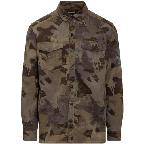 Camouflage Cotton Shirt , male, Sizes: M - ETRO - Modalova