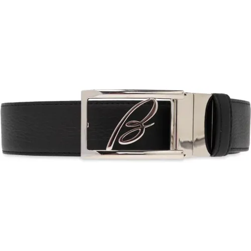 Belts, male, , Size: 110 CM Leather belt - Brioni - Modalova