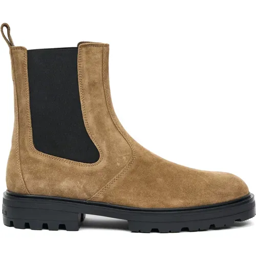 Chelsea Boots, male, , Size: 10 US Suede Chelsea Ankle Boots - Hogan - Modalova