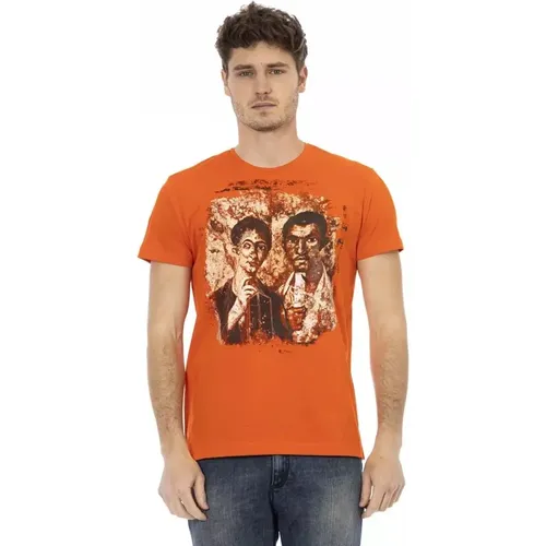 Sunset Hue Baumwollmischung Tee , Herren, Größe: L - Trussardi - Modalova