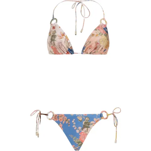 Spliced Ring Tie Bikini,August Spliced Blumen Bikini Set - Zimmermann - Modalova
