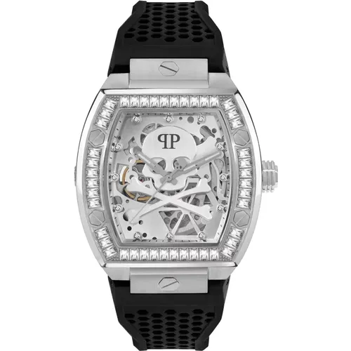 Watches, male, , Size: ONE SIZE Automatic Men's Watch The $keleton Crystal - Philipp Plein - Modalova