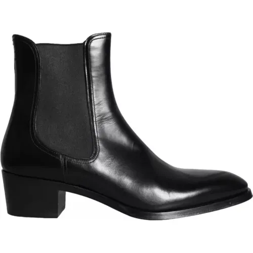 Chelsea Boots, male, , Size: 11 US Leather Chelsea Boots Men Shoes - Dolce & Gabbana - Modalova