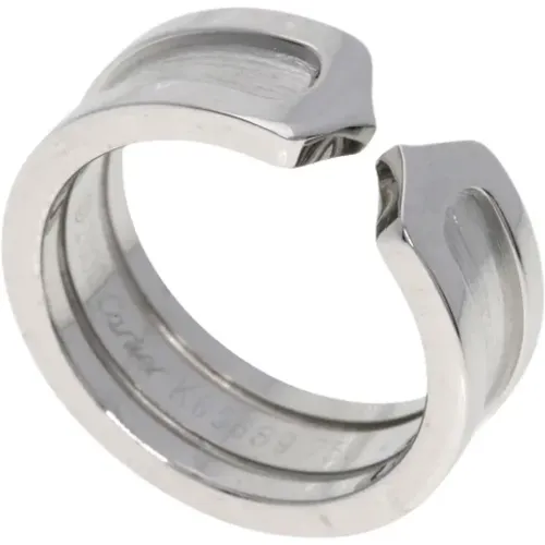 Pre-owned Jewellery, female, , Size: ONE SIZE Pre-owned White Gold rings - Cartier Vintage - Modalova