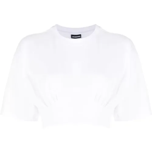 Draped Detailing Crew Neck T-shirt , female, Sizes: S, M, L, XS - Jacquemus - Modalova