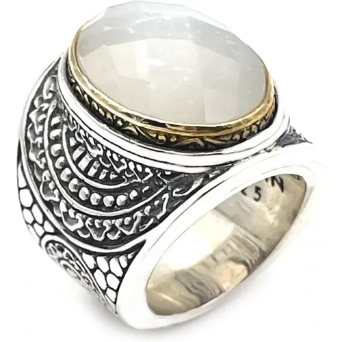 Rings, unisex, , Size: 56 MM 925 Silver Moonstone Ring - Jalan Jalan - Modalova