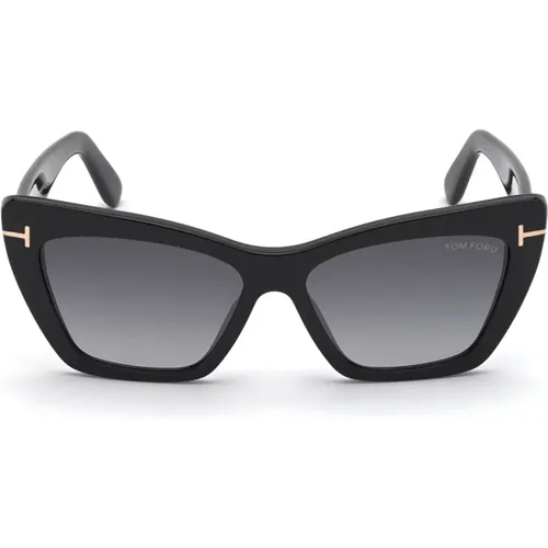 Cat-eye Sunglasses with Grey Gradient Lenses , unisex, Sizes: 56 MM - Tom Ford - Modalova