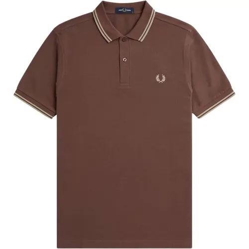 Double Stripe Polo Shirt M3600 , male, Sizes: 2XL, XL, S - Fred Perry - Modalova